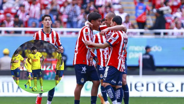 Jugadores Chivas y América (Foto tomada de: MexSport)