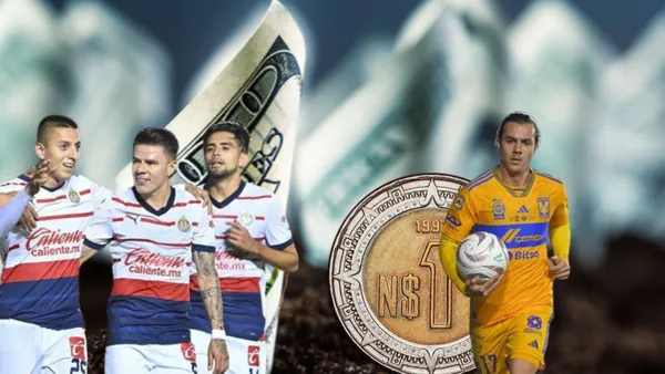 Jugadores de Chivas y Córdova con monedas de cambio