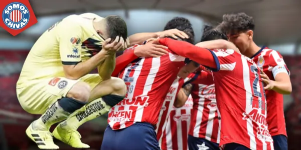 Jugadores de Chivas y elemento del América (Fuente: MEXSPORT)