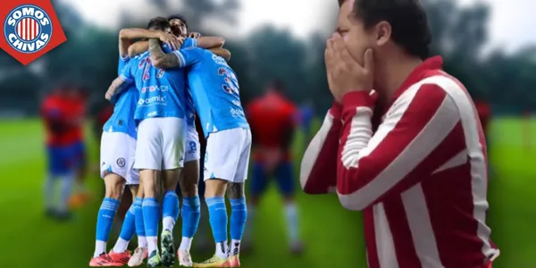 Jugadores de Cruz Azul y afición de Chivas (Fuente: MEXSPORT)