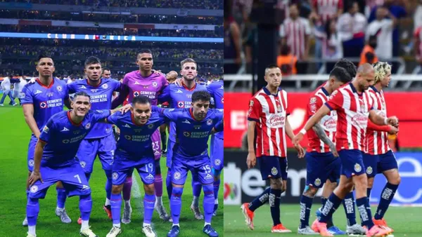 Jugadores de Cruz Azul y Chivas