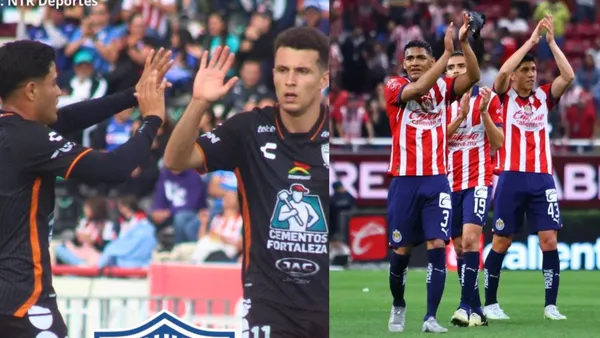 Jugadores de Pachuca y de Chivas agredeciendo
