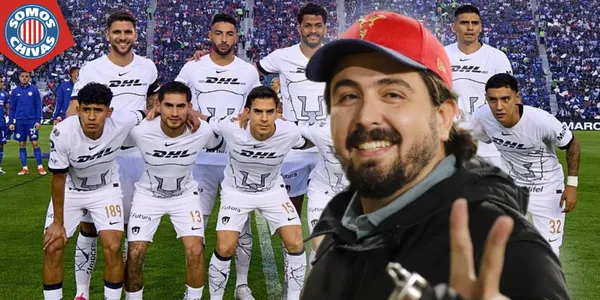 Jugadores de Pumas y Amaury Vergara (Fuente: MEXSPORT)