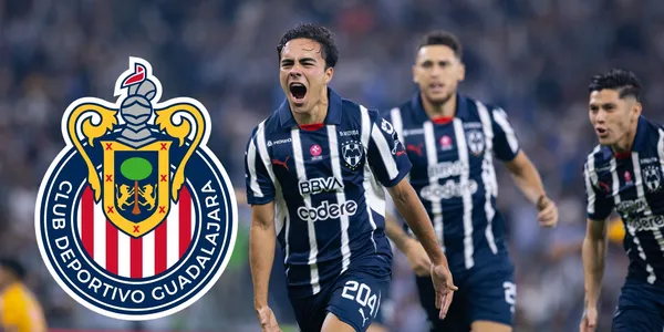 Jugadores de Rayados con escudo de Chivas/FOTO: Rayados