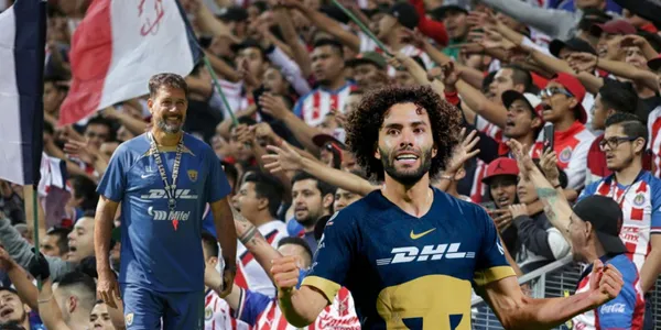 Lema y Chino con la afición de Chivas/FOTO: X Enrique andas