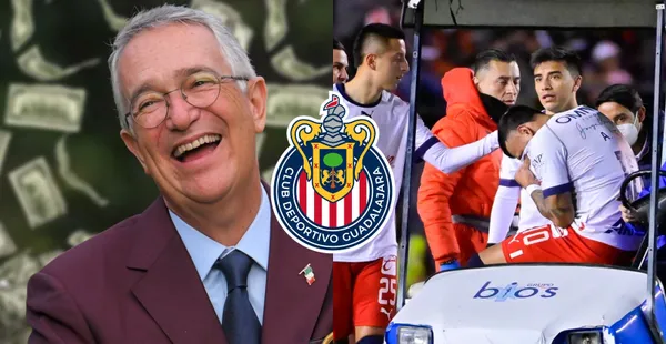 Los 13 millones de Ricardo Salinas Pliego con los que Chivas reemplazaría a Alexis Vega por su lesión.