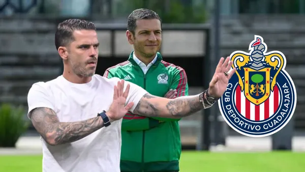 Lozano con el Tricolor y Gago con el escudo de Chivas