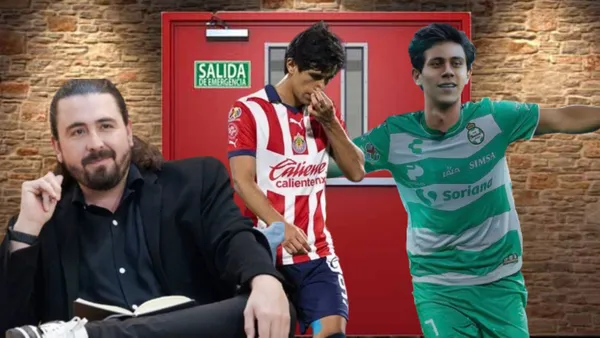 Macías con la de Chivas y con la de Santos en la puerta de salida y Amaury