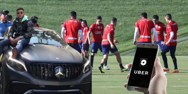 Mientras Alexis Vega maneja un camioneta de lujo, el jugador de Chivas que llega en Uber a Verde Valle.