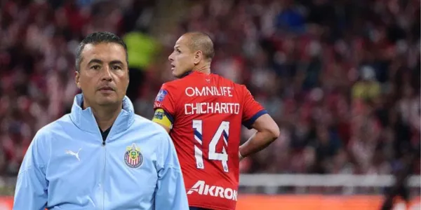 Ortega y chicharito en partido de Chivas/ FOTO: X Chivas