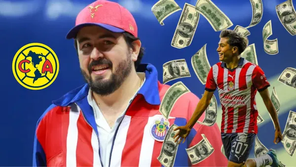 Padilla y amaury con el escudo del América