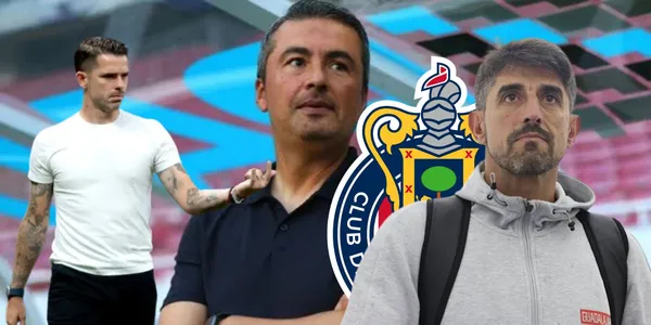 Pauno, Ortega y Gago con Chivas/FOTO: TV Azteca
