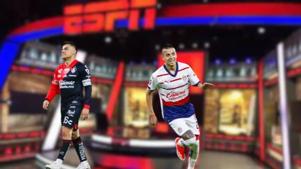 Piojo Alvarado celebrando y el estudio de ESPN