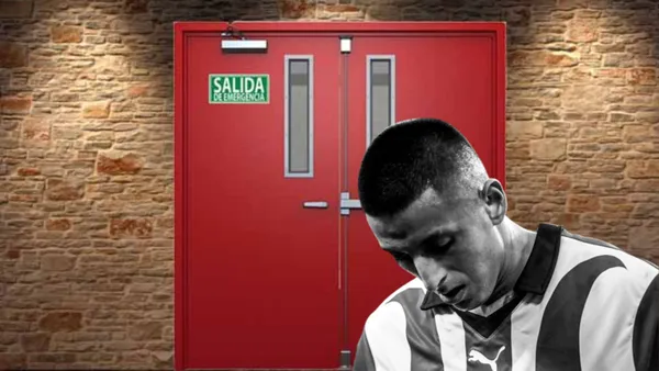 Piojo triste en la puerta de salida