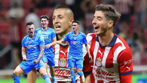 Piojo Y cone celebrando y jugadores de Cruz Azul celebrando