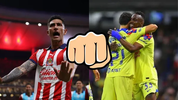 Pocho celebrandony jugadores del América celebrando