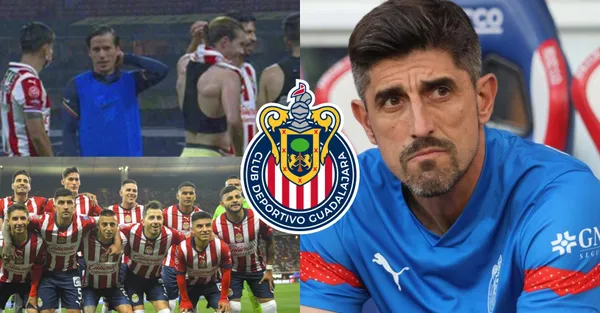 Por increíble que parezca, uno de los jugadores de Chivas celebró inexplicablemente con un jugador de América.