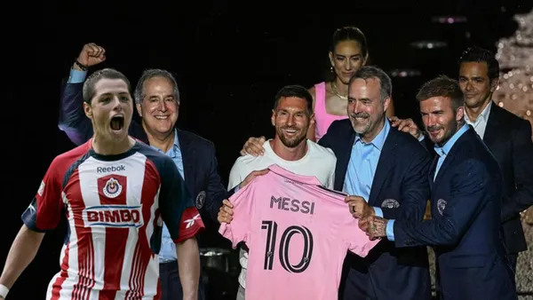 Presentación de Chicharito a lo Messi