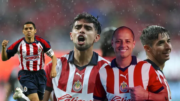 Ramón Morales con Chivas y jugadores del rebaño