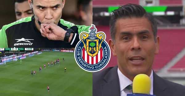 San Oswaldo no podía creer que el árbitro del Chivas contra Toluca terminará perjudicando a Chivas.