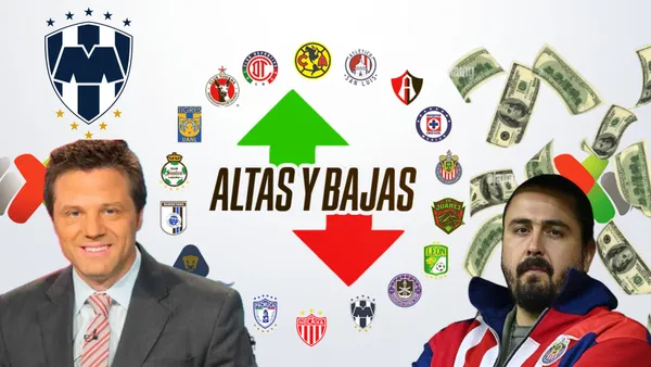 Tato Noriega con el escudo de Monterrey y Amaury