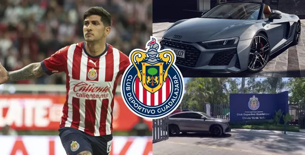 Víctor Guzmán y el lujoso vehículo en el que llega a los entrenamientos en Verde Valle.