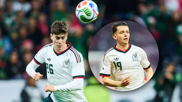 Armando González y Álvaro Fidalgo con la Selección Mexicana ante Portugal