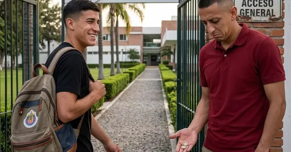 Ilustración digital de Alejandro Zendejas llegando a Verde Valle y Roberto Alvarado