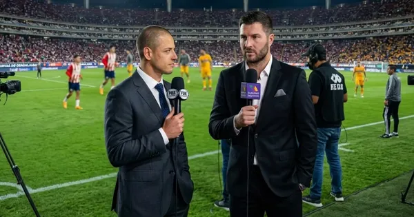 Ilustración digital de Chicharito Hernández y Gignac