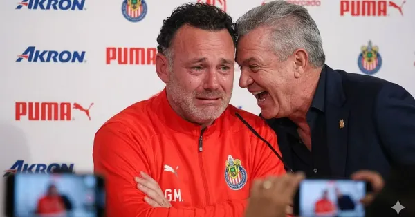 Javier Aguirre se burla de Gabriel Milito (ilustración generada con IA)