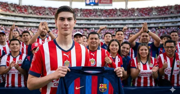 Ilustración digital de Armando González con la playera del FC Barcelona
