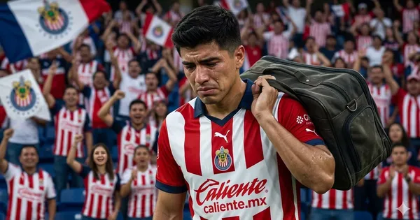 Ilustración digital de Erick Gutiérrez saliendo de Chivas