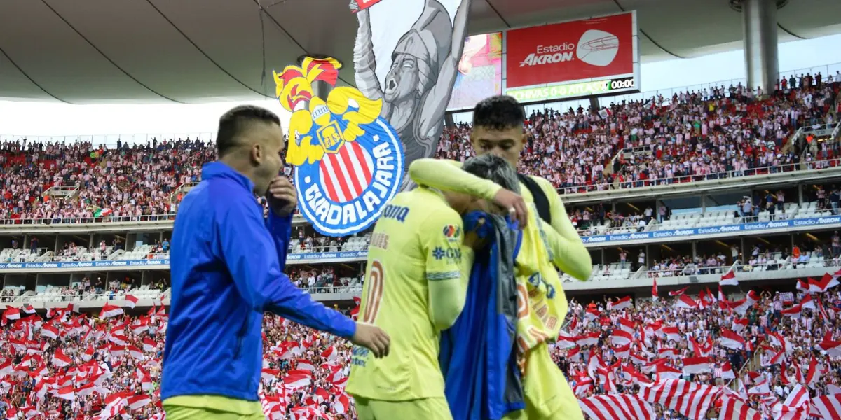 Afición de Chivas y jugadores de América llorando