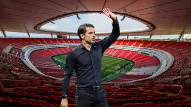 Akron de fondo, tomado de Omnilife, con Gago al frente