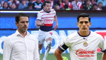 Alan mozo conduciendo el balón y gago y Chapo