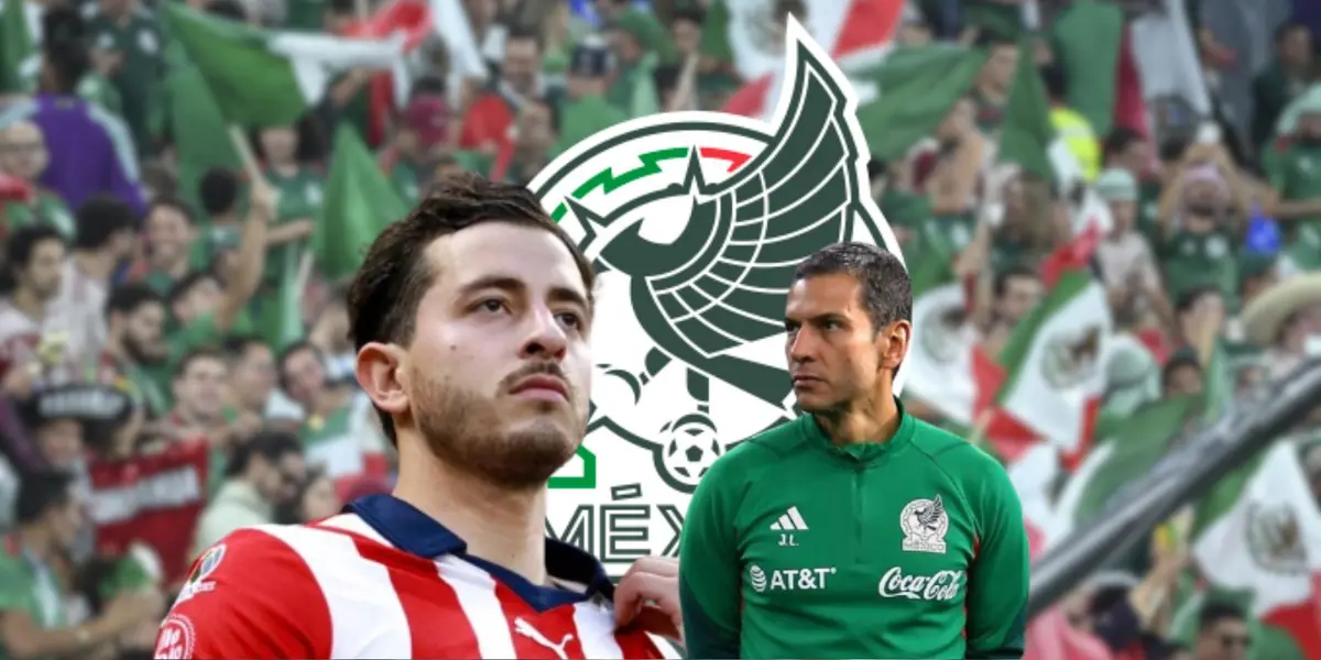 Alan Mozo portando la playera de las Chivas durante un partido de Liga MX