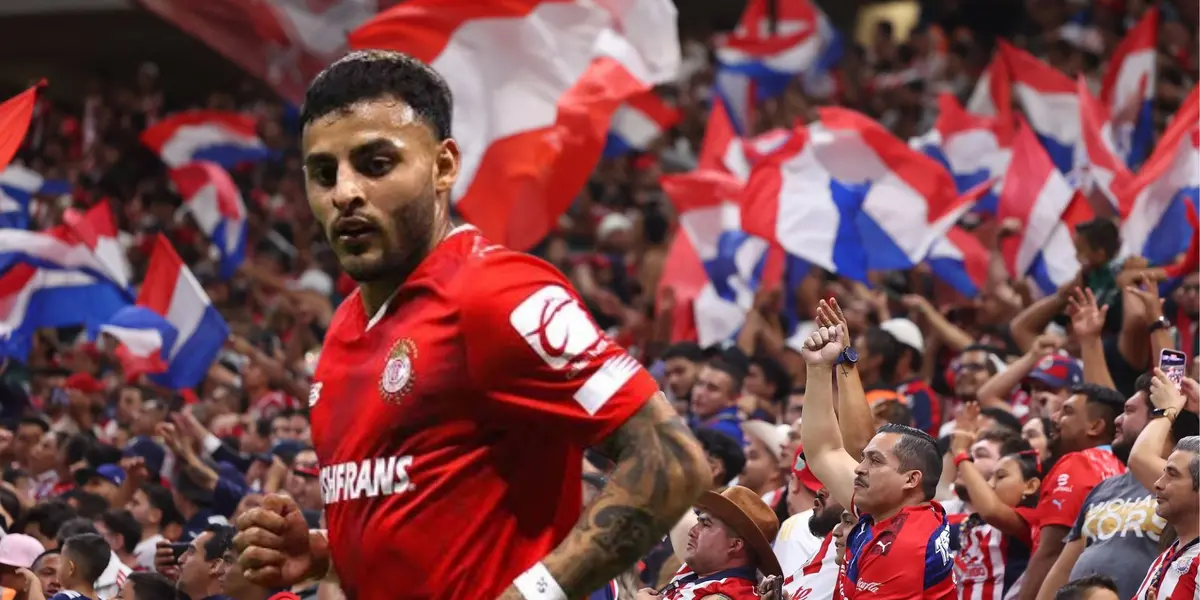 Alexis Vega con la de Toluca y la afición de Chivas