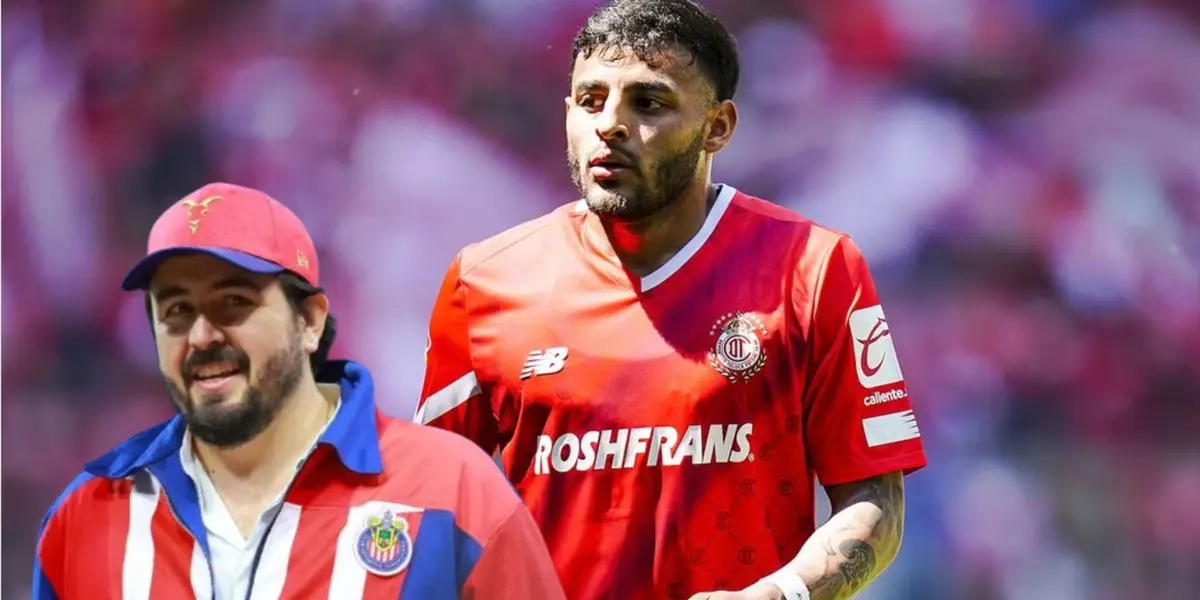 Alexis Vega con Toluca y Amaury Vergara