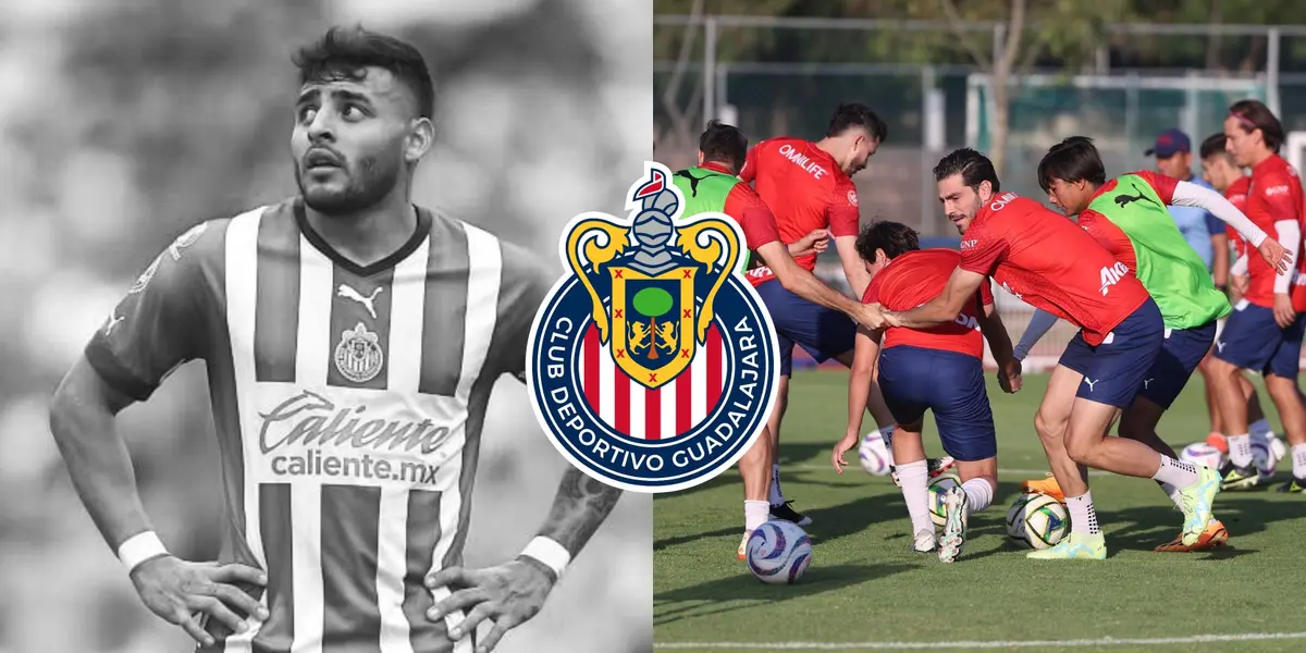 Alexis Vega está lesionado, así lo confirmó el Guadalajara, su reemplazo ya entrena con el equipo.