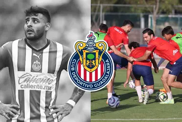 Alexis Vega está lesionado, así lo confirmó el Guadalajara, su reemplazo ya entrena con el equipo.
