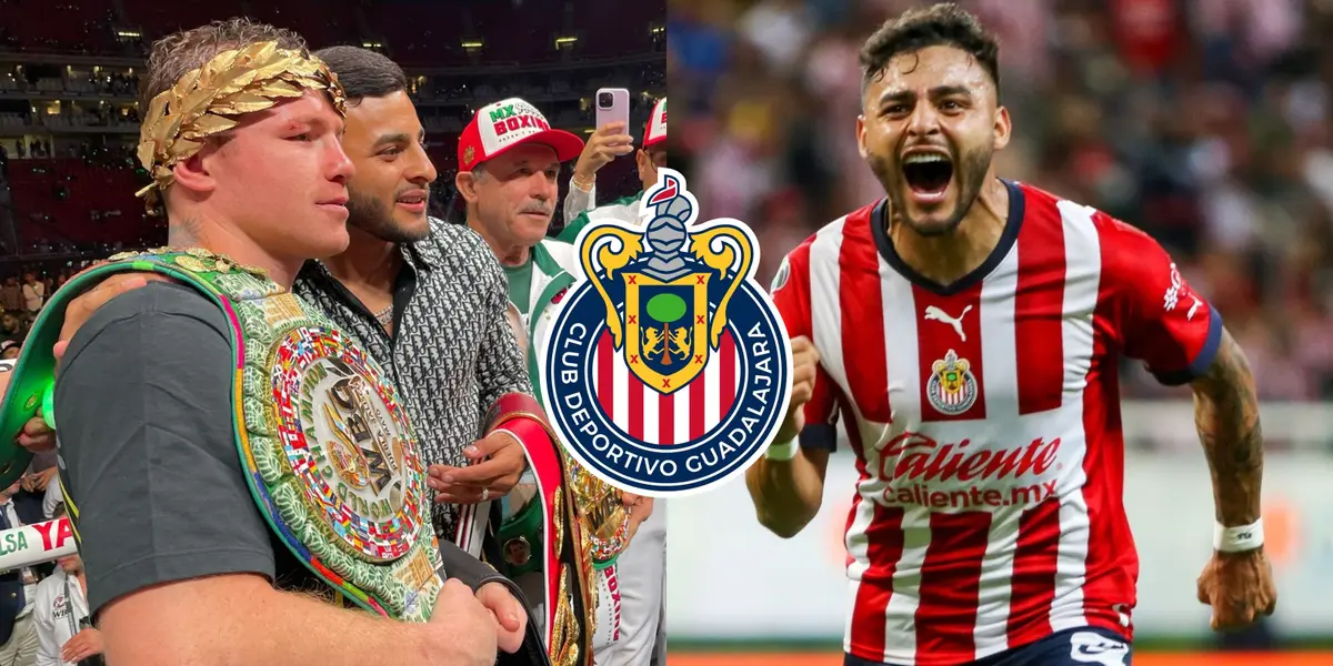 Alexis Vega fue captado al lado de Saúl Álvarez tras su pelea antes del debut de Chivas en liguilla.