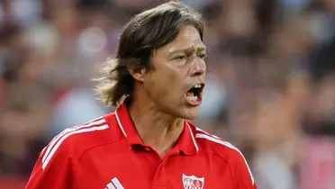 Almeyda como DT de Sevilla. Foto: FOX