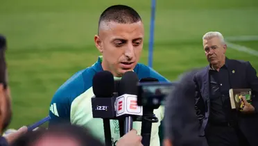 Alvarado en zona mixta. Foto: Récord