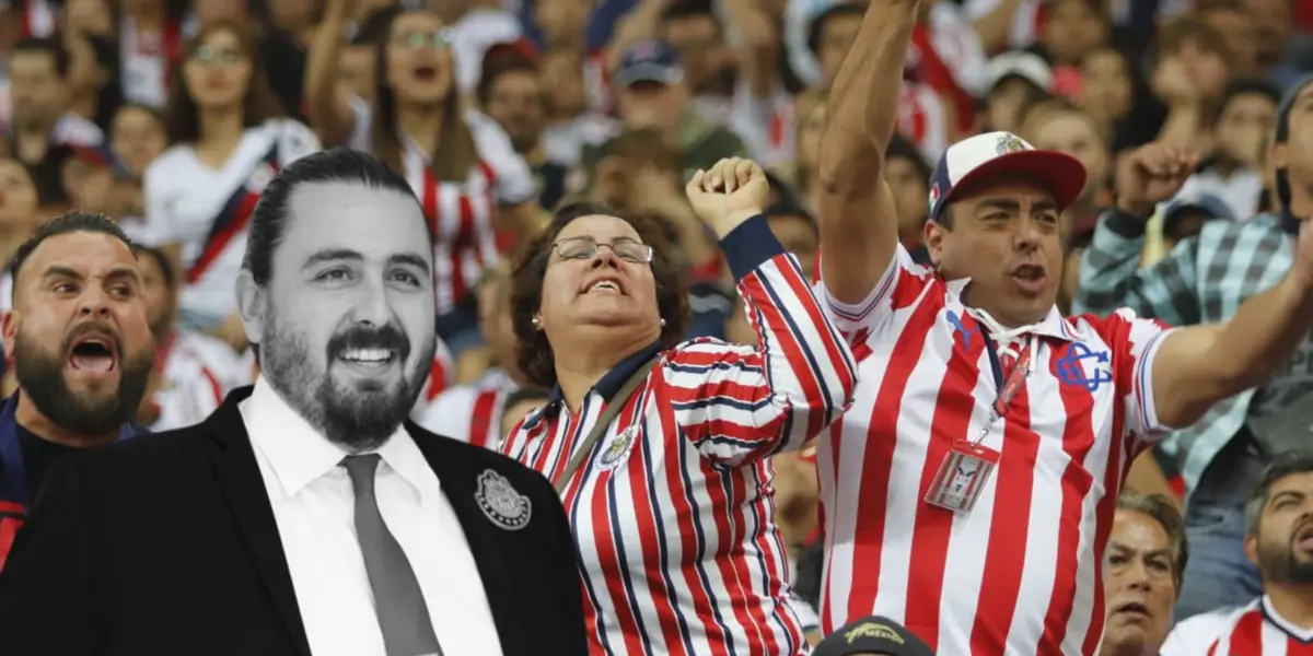 Amaury Vergara con la aifición de Chivas molesta