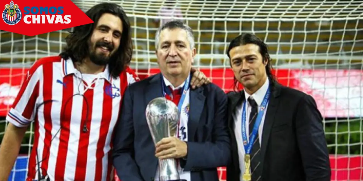 Amaury Vergara, Jorge Vergara y Matías Almeyda en Chivas (Fuente: MEXSPORT)