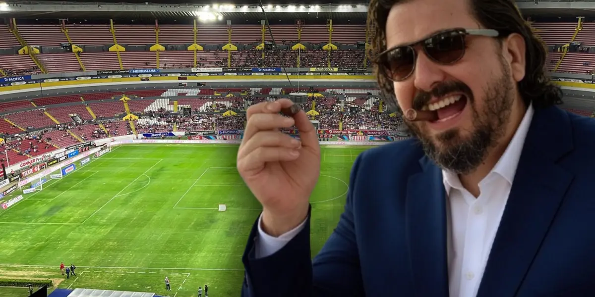 Amaury Vergara y estadio Jalisco (Foto: GROK)