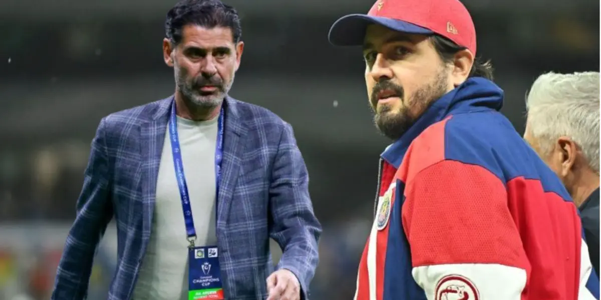 Amaury Vergara y Hierro en partido de Chivas