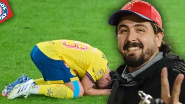 Amaury Vergara y jugador del América (Fuente: MEXSPORT)