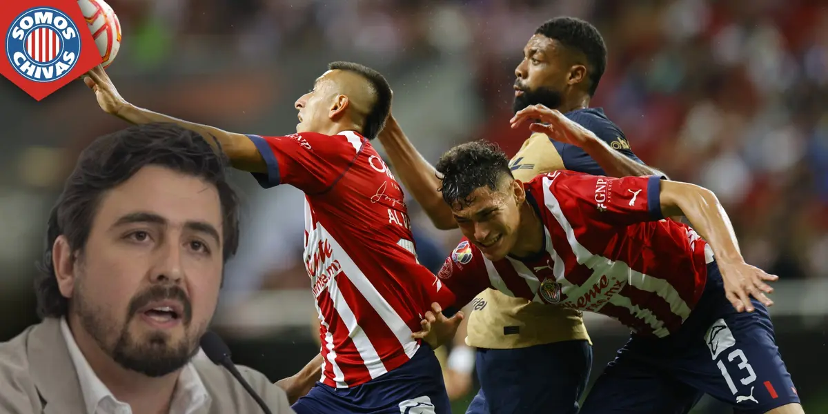 Amaury Vergara y jugadores de Chivas (Fuente: MEXSPORT)