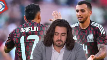 Amaury Vergara y jugadores de la Selección Mexicana (Fuente: MEXSPORT)